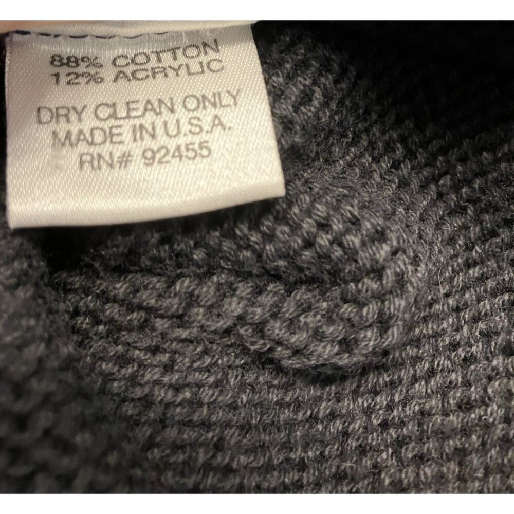 Vintage Y2K Cousin Johnny Sportswear Womens Turtleneck Black Sweater Size Large - Picture 3 of 6